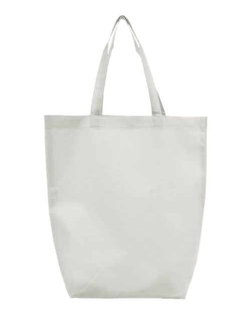 Q-Tees Q1251 Non-Woven Gusset Bottom Tote #color_White
