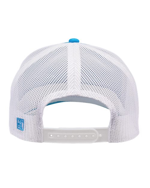 The Game GB452E Everyday Trucker Cap #color_Aqua Blue/ White