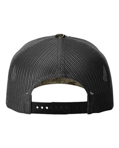 Richardson 112PFP Five-Panel Printed Trucker Cap #color_Realtree Escape/ Black