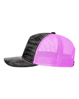 Richardson 112PFP Five-Panel Printed Trucker Cap #color_Kryptek Typhon/ Neon Pink