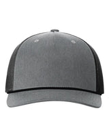 Richardson 112FPR Five-Panel Trucker with Rope Cap #color_Heather Grey/ Black