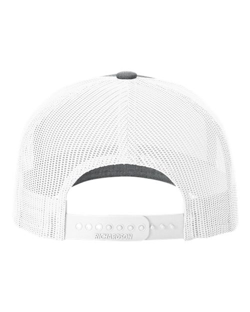 Richardson 112FPR Five-Panel Trucker with Rope Cap #color_Heather Grey/ White