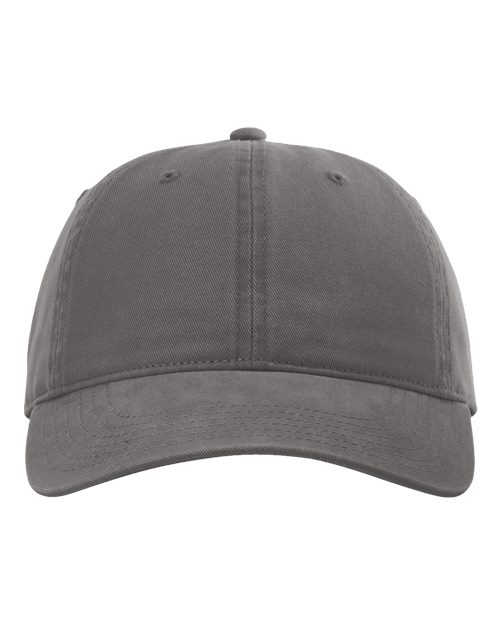 Richardson 326 Peach Twill Dad Hat #color_Charcoal