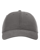 Richardson 326 Peach Twill Dad Hat #color_Charcoal