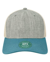 LEGACY MPS Mid-Pro Snapback Trucker Cap #color_Melange Grey/ Pacific Blue/ Stone
