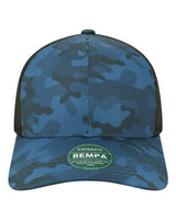 LEGACY REMPA Reclaim Mid-Pro Adjustable Cap #color_Blue Camo/ Black