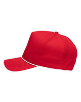 Sportsman SP1300 Five-Panel Rope Heritage Fit Cap #color_Red