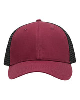 Sportsman SP1450 Traditional Lo-Pro Mesh Back Trucker Fit Cap #color_Chino Maroon/ Black