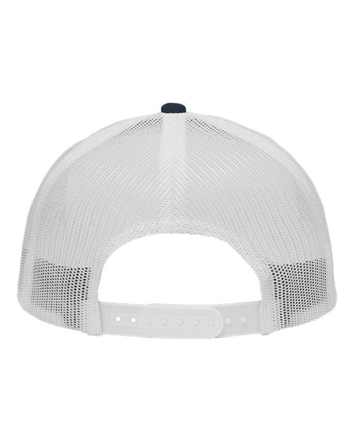 Sportsman SP1450 Traditional Lo-Pro Mesh Back Trucker Fit Cap #color_Navy Camo/ White