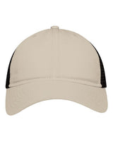 Sportsman SP1750 Mesh Dad Hat Fit #color_Khaki/ Black