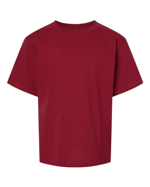 M&O 4850 Youth Gold Soft Touch T-Shirt #color_Cardinal Red