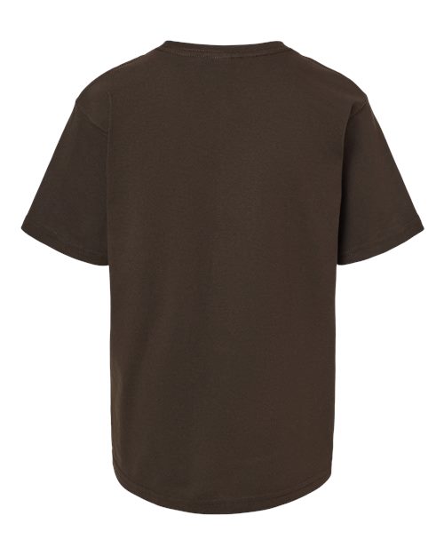 M&O 4850 Youth Gold Soft Touch T-Shirt #color_Chocolate