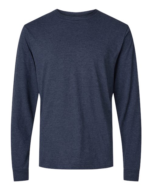 Tultex 202LS Fine Jersey Long Sleeve T-Shirt #color_Heather Denim