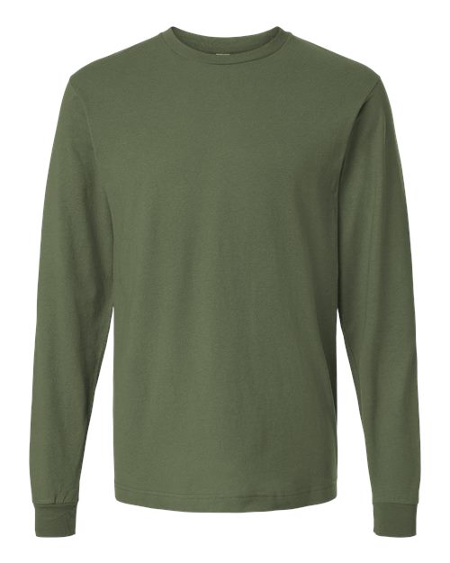 Tultex 202LS Fine Jersey Long Sleeve T-Shirt #color_Military Green