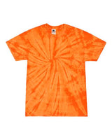 Tie-Dye CD101 Adult 5.4 oz. 100% Cotton Spider T-Shirt #color_SPIDER ORANGE