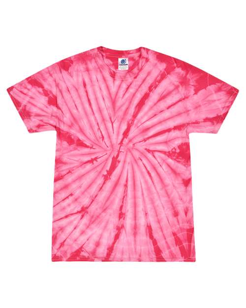 Tie-Dye CD101 Adult 5.4 oz. 100% Cotton Spider T-Shirt #color_SPIDER PINK