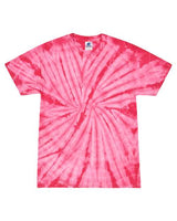 Tie-Dye CD101 Adult 5.4 oz. 100% Cotton Spider T-Shirt #color_SPIDER PINK