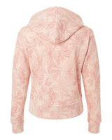 MV Sport W24105 Women's Maddie Floral Print Hooded Sweatshirt #color_Cameo Pink