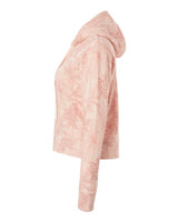 MV Sport W24105 Women's Maddie Floral Print Hooded Sweatshirt #color_Cameo Pink