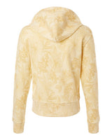 MV Sport W24105 Women's Maddie Floral Print Hooded Sweatshirt #color_Sun Ray
