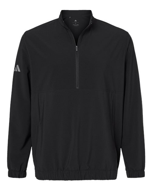 Adidas A705 Woven Half-Zip Pullover #color_Black