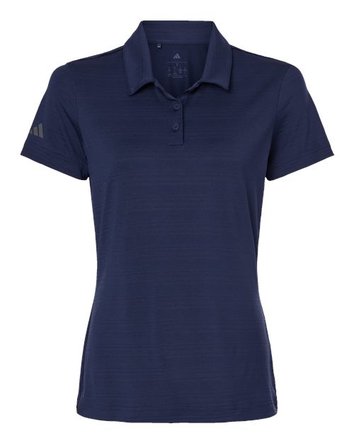 Adidas A707 Women's Textured Stripe Polo #color_Dark Blue