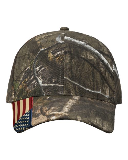 Kati LC350 Camo Woven USA Flag Cap #color_Country DNA/ USA Flag