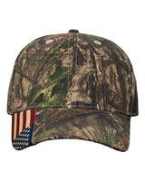 Kati LC350 Camo Woven USA Flag Cap #color_Xtra/ USA Flag