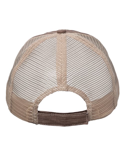 Valucap VC990 Contrast Stitch Cap #color_Brown/ Khaki
