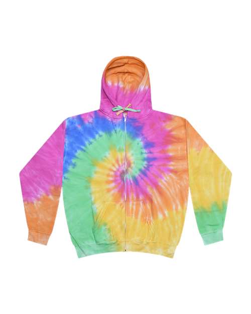 Colortone 8888 Tie-Dyed Full-Zip Hooded Sweatshirt #color_Eternity