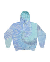 Colortone 8888 Tie-Dyed Full-Zip Hooded Sweatshirt #color_Lagoon