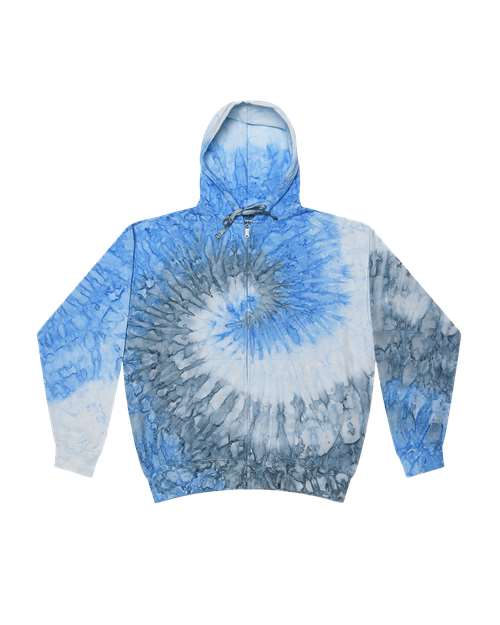Colortone 8888 Tie-Dyed Full-Zip Hooded Sweatshirt #color_Santorini