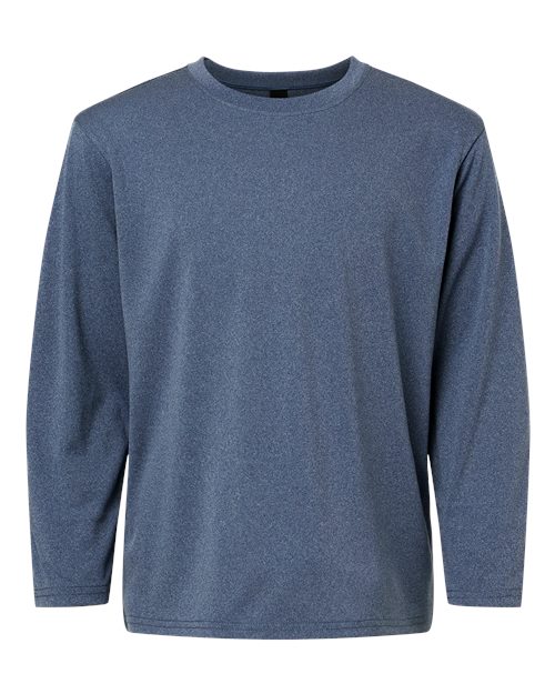 AllPro 48400Y Pro-Lock Youth Performance Long Sleeve T-Shirt #color_Heather Navy