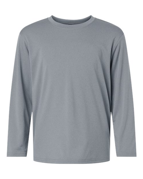 AllPro 48400Y Pro-Lock Youth Performance Long Sleeve T-Shirt #color_Heather Steel