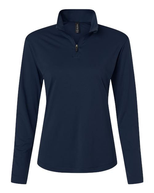 AllPro 41870L Pro-Lock Women's Performance Quarter-Zip Pullover #color_Navy