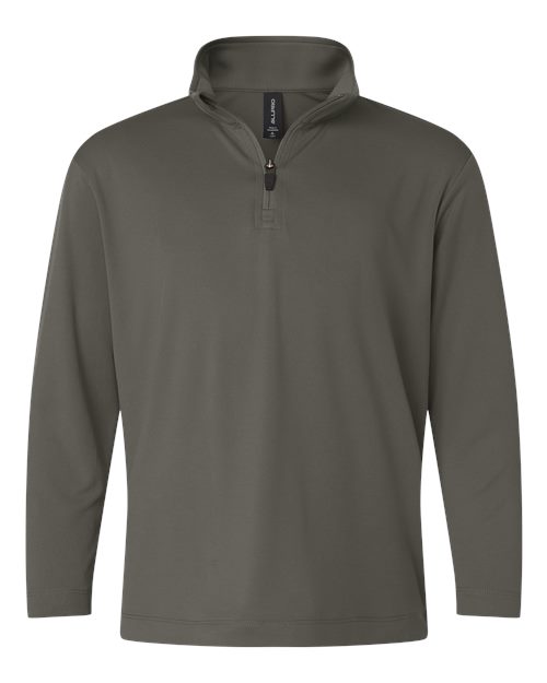 AllPro 41870Y Pro-Lock Youth Performance Quarter-Zip Pullover #color_Charcoal