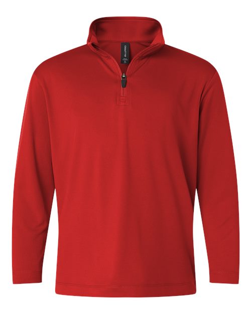 AllPro 41870Y Pro-Lock Youth Performance Quarter-Zip Pullover #color_Red