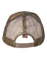 Kati LC350M Camo Woven USA Flag Mesh Cap #color_Xtra/ Xtra/ USA Flag Mesh
