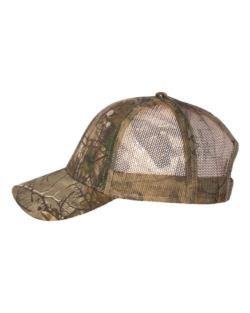 Kati LC350M Camo Woven USA Flag Mesh Cap #color_Xtra/ Xtra/ USA Flag Mesh