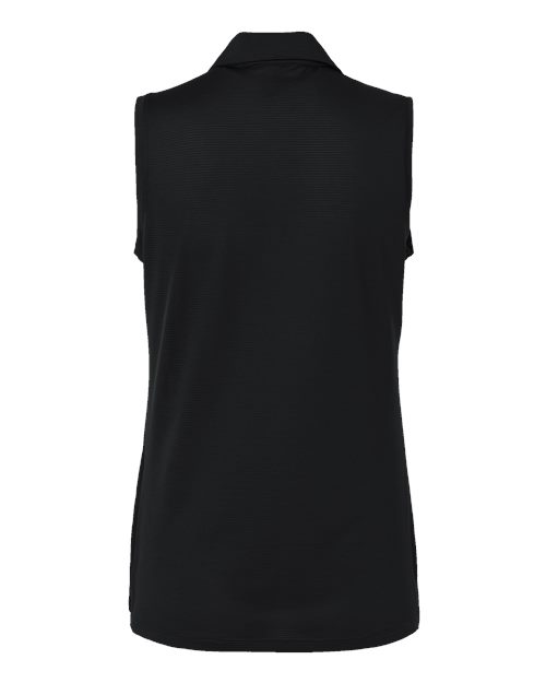 Adidas A1005 Women's Ottoman Sleeveless Polo #color_Black