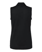 Adidas A1005 Women's Ottoman Sleeveless Polo #color_Black