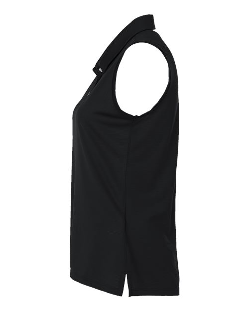 Adidas A1005 Women's Ottoman Sleeveless Polo #color_Black