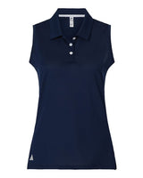 Adidas A1005 Women's Ottoman Sleeveless Polo #color_Collegiate Navy