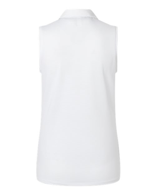 Adidas A1005 Women's Ottoman Sleeveless Polo #color_White