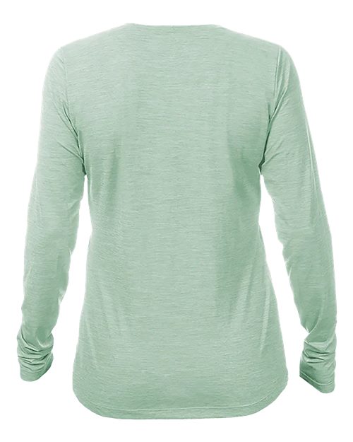 ANETIK WSBRZL0 Women's Breeze Tech Long Sleeve T-Shirt #color_Olive Heathered