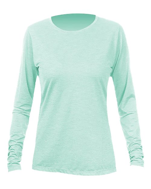 ANETIK WSBRZL0 Women's Breeze Tech Long Sleeve T-Shirt #color_Seafoam Heathered