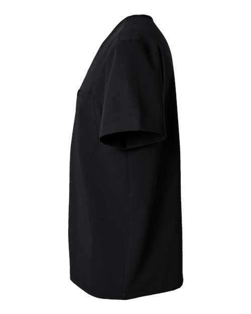 Jaanuu M10001 Holmes Everyday 1-Pocket Scrub V-Neck Top #color_Black