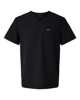 Jaanuu M10001 Holmes Everyday 1-Pocket Scrub V-Neck Top #color_Black