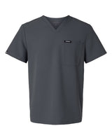 Jaanuu M10001 Holmes Everyday 1-Pocket Scrub V-Neck Top #color_Carbon Grey