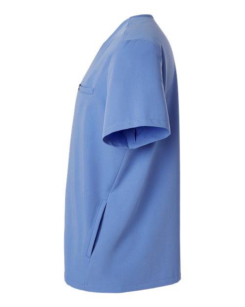 Jaanuu M10002 Platt 3-Pocket Scrub V-Neck Top #color_Ceil Blue